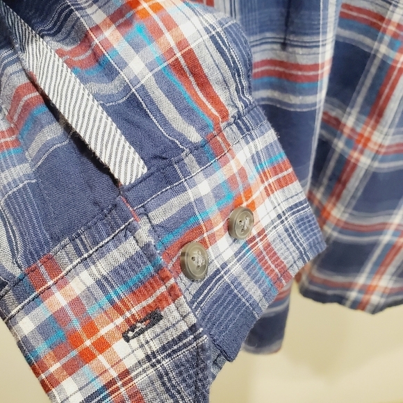 WRANGLER Men's long sleeves plaid shirt 100% cotton size L NWT - Picture 7 of 10